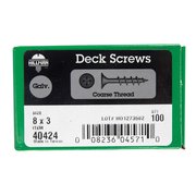 HILLMAN 40424 8 x 3 in. Deck Screws 100 per Box 4581112